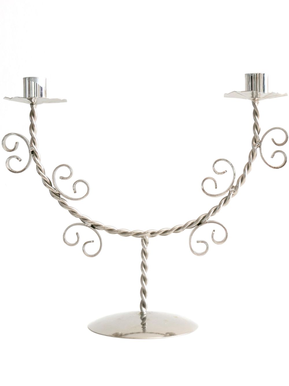 Sophie Lou Jacobsen Twist stainless-steel candleholder (30.5cm x 26.7cm - Silver