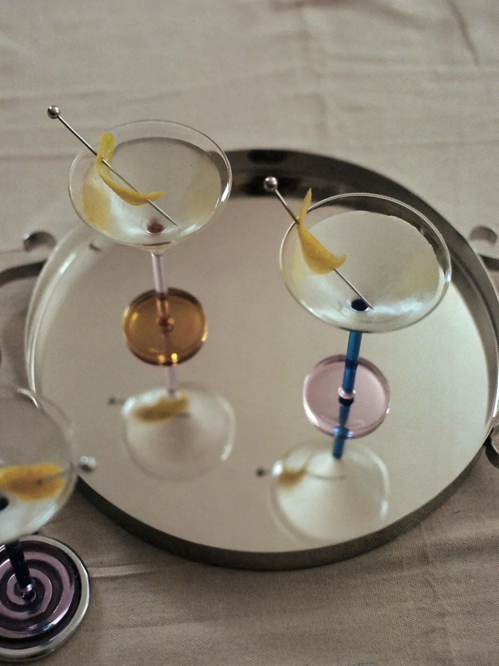 Sophie Lou Jacobsen Piano Translucent Cocktail Glasses (set Of Two) In Pink