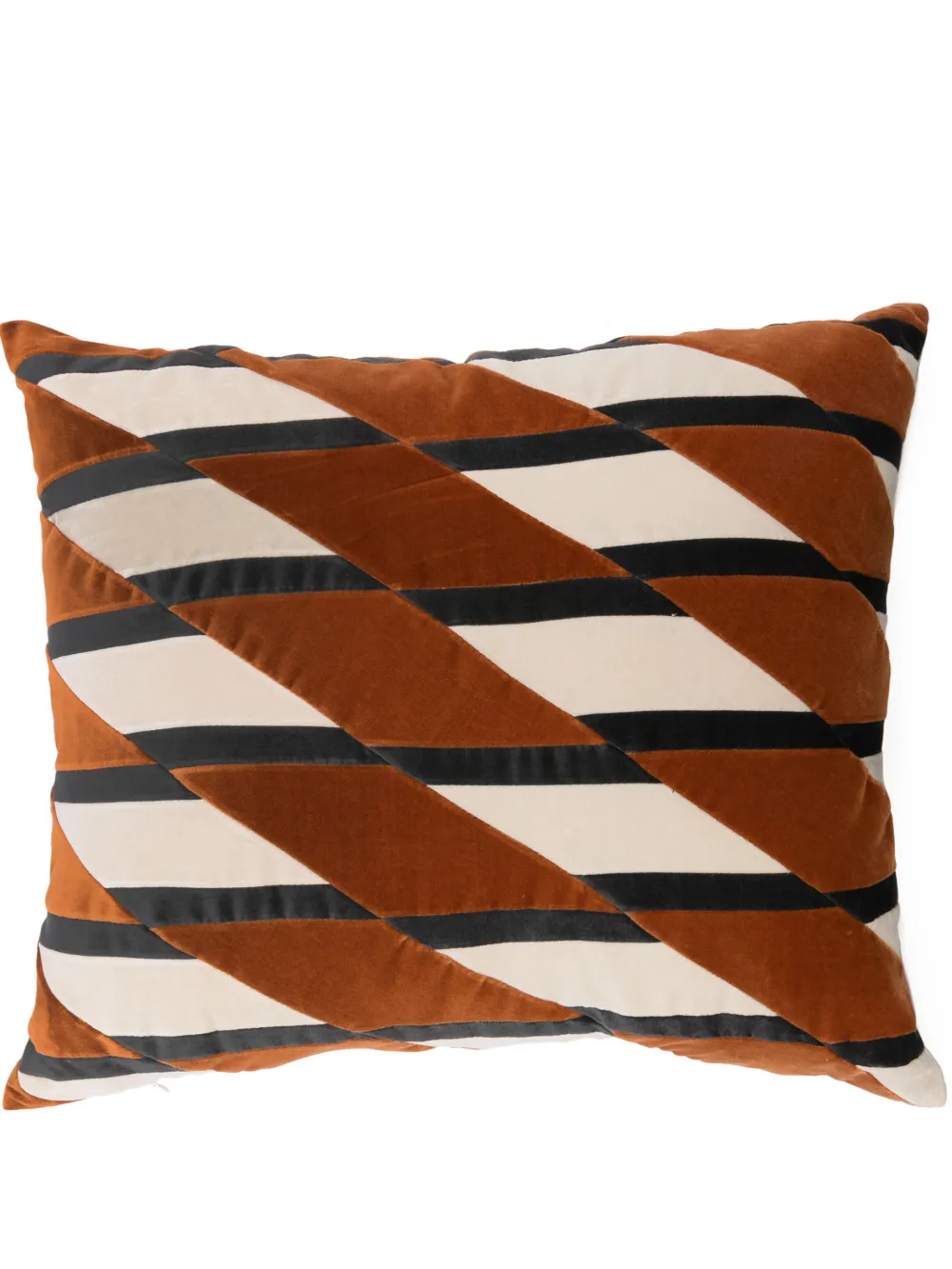Christina Lundsteen Layla Samtkissen mit geometrischem Print (50cm x 60cm) | Orange | Image 1