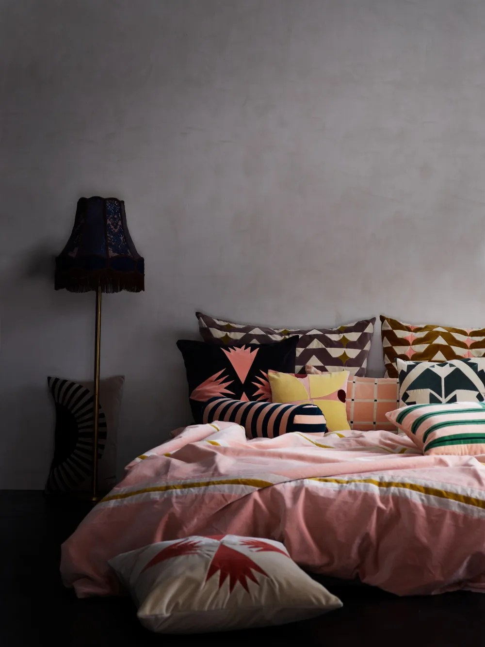 Christina Lundsteen Pink And Green Striped Cylinder In Pink