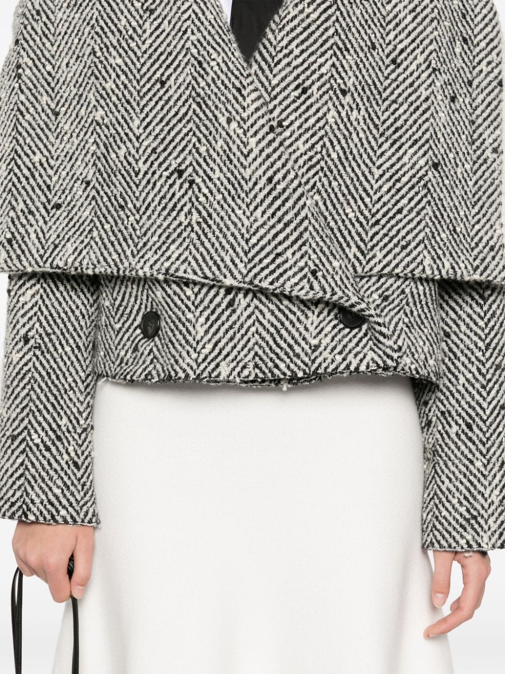 Shop Erdem Cropped Jacket In Black