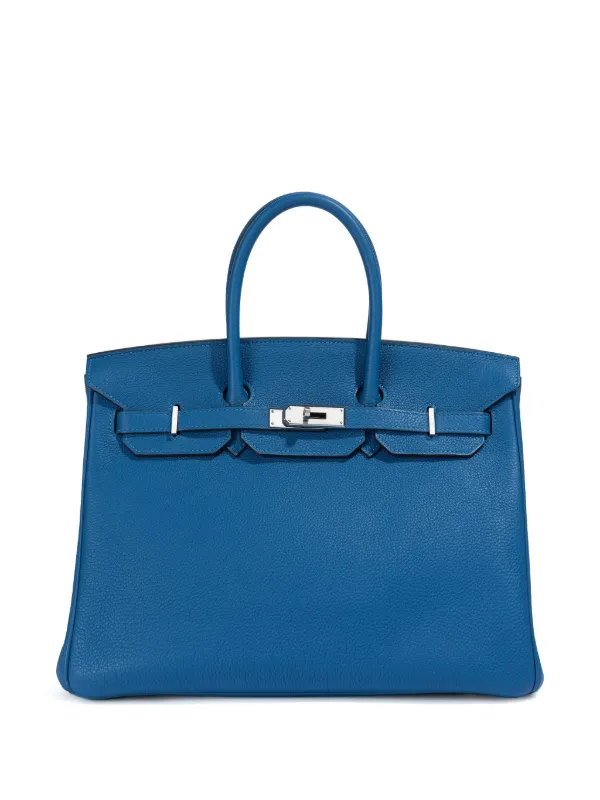 Hermes Pre Owned 2013 Birkin 35 Handbag Blue FARFETCH IE