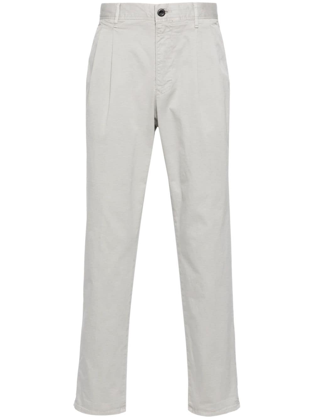 Incotex tapered-leg cotton chino trousers Grijs