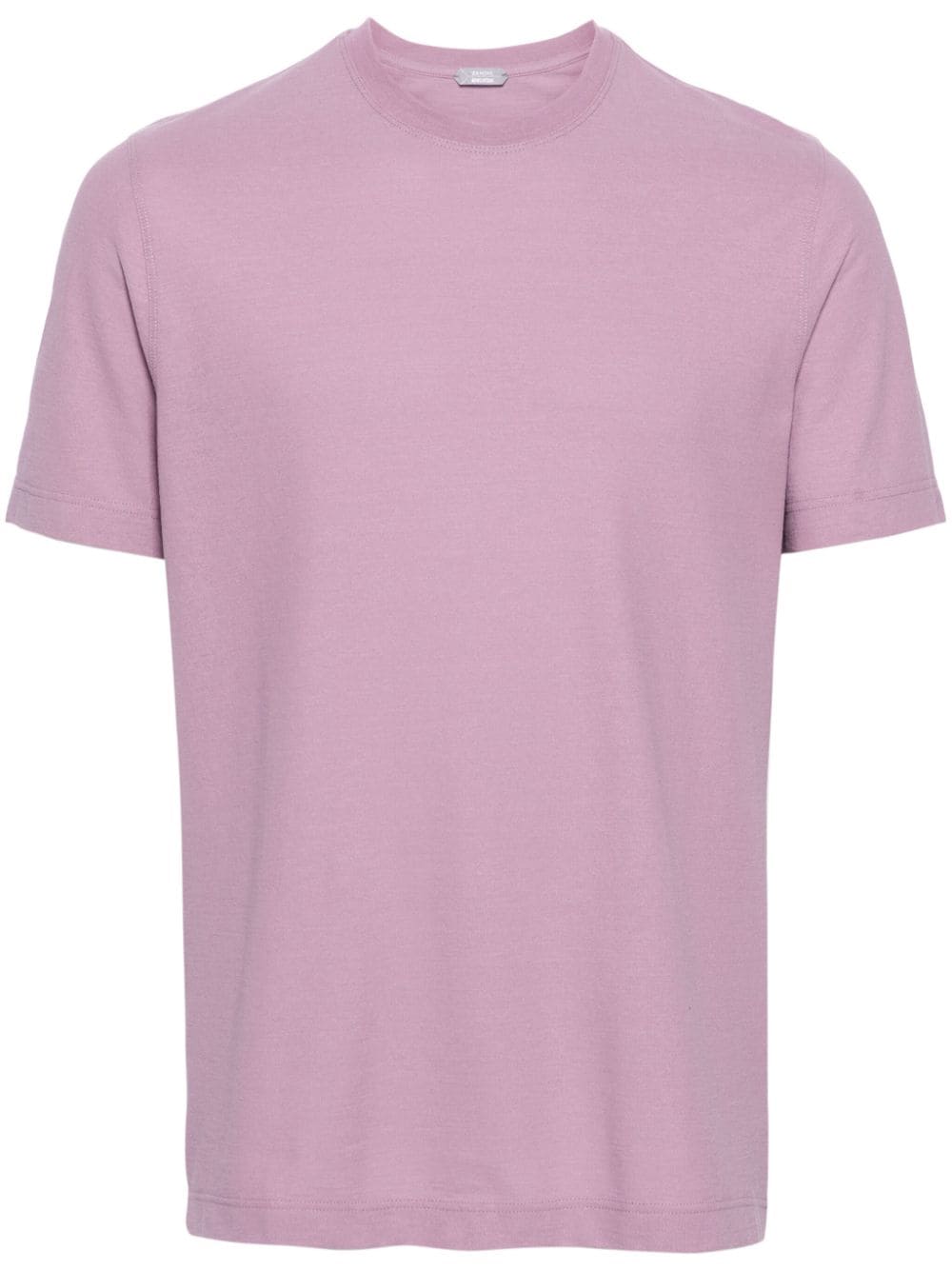 Zanone crew-neck cotton T-shirt Paars