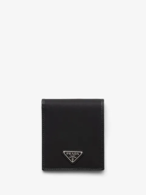 Prada logo plaque wallet