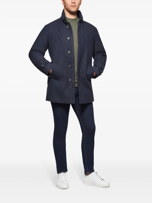 Norwegian Wool Virgin wool-cashmere Blend Coat | Blue | FARFETCH