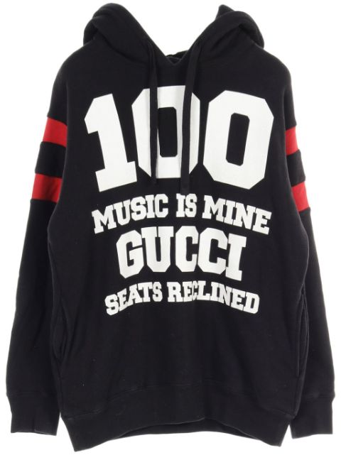 Gucci Pre-Owned hoodie con estampado Music Is Mine 2000