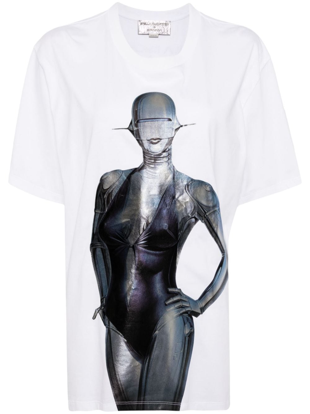 Stella McCartney x Sorayama Sexy Robot cotton T-shirt Wit