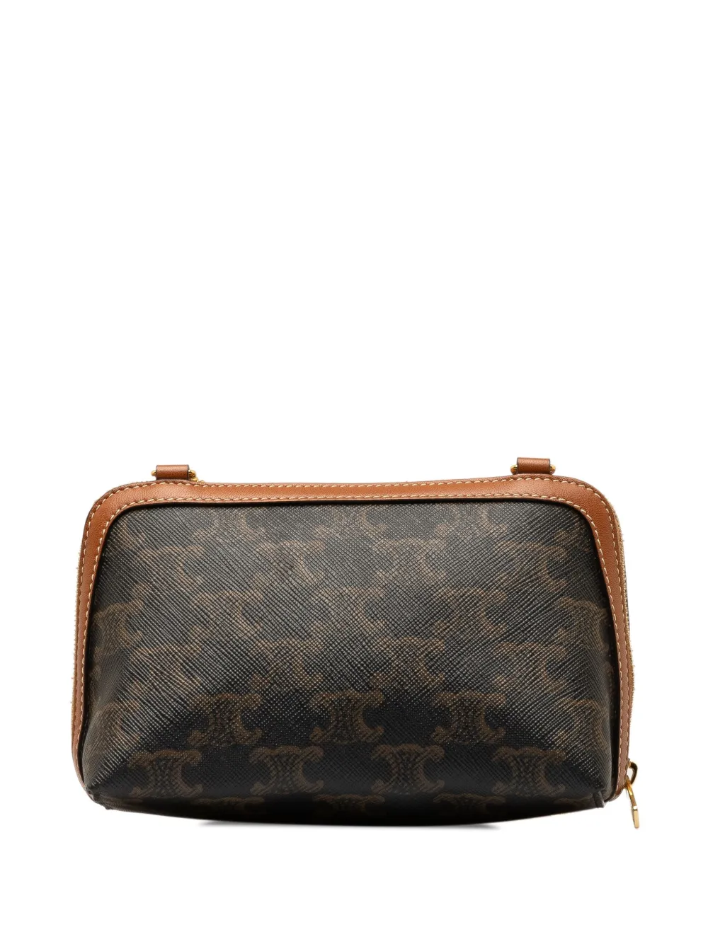 Céline Pre-Owned 2020 Mini Embroidered Triomphe crossbody bag - Bruin