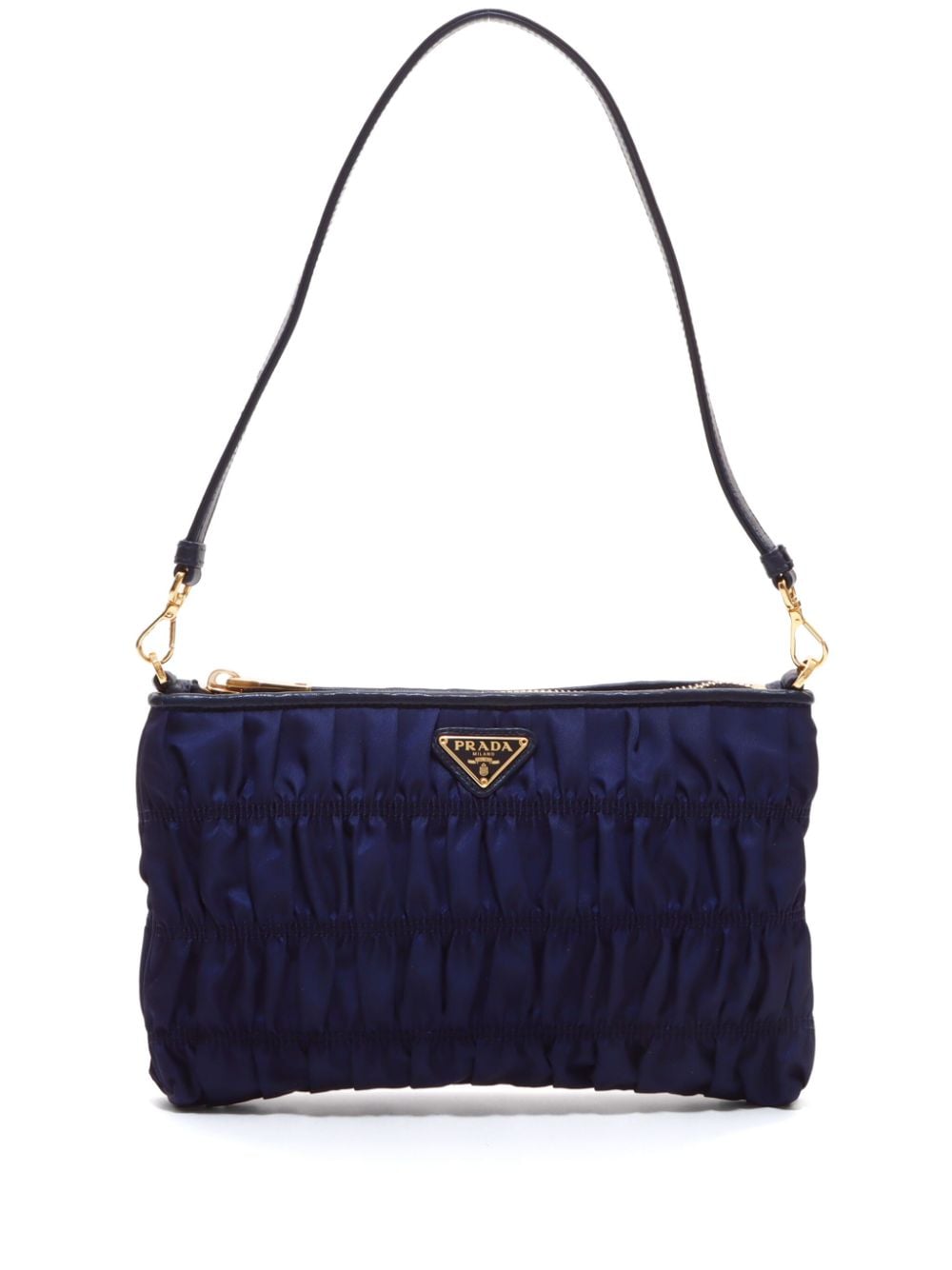 Pre-owned Prada Gaufre Shoulder Bag In Blue