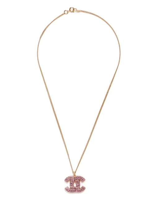CHANEL Pre-Owned 2002 halsketting met CC-hanger