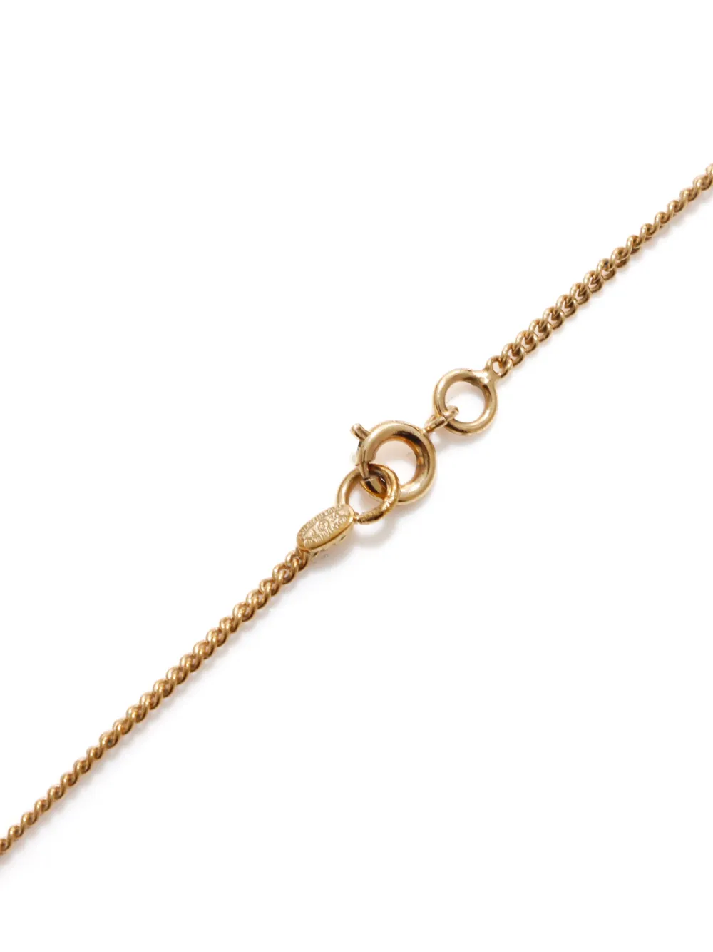 Pre-owned Chanel 2002 Cc Pendant Necklace In Gold