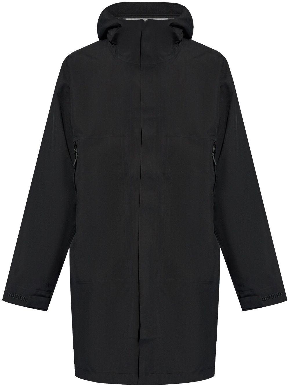 Norse Projects Single-breasted Hooded Coat In Schwarz