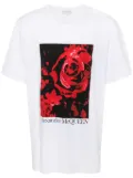Alexander McQueen Wax Flower-print T-shirt - White