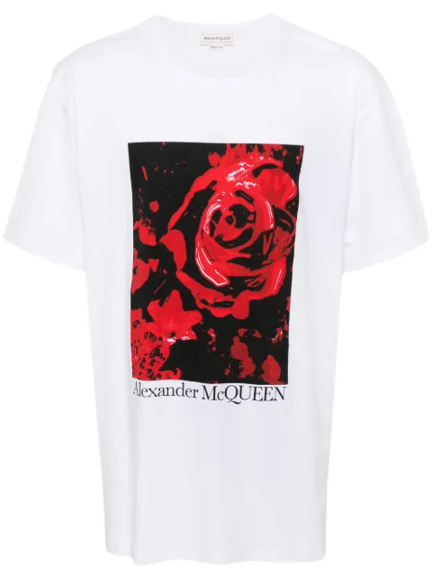 Alexander McQueen playera con estampado Wax Flower