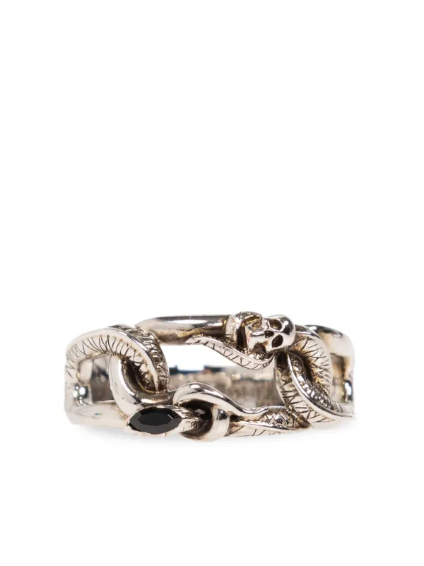 Alexander McQueen Skull logo-engraved Ring - Farfetch