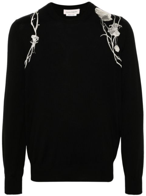 Alexander McQueen pressed flower harness sweater Men