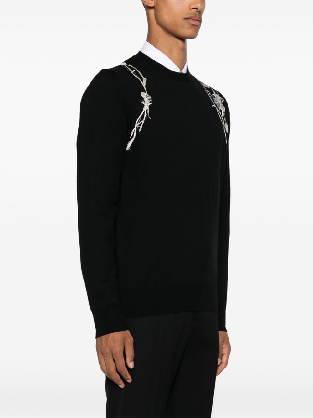 Alexander McQueen pressed flower harness sweater Men