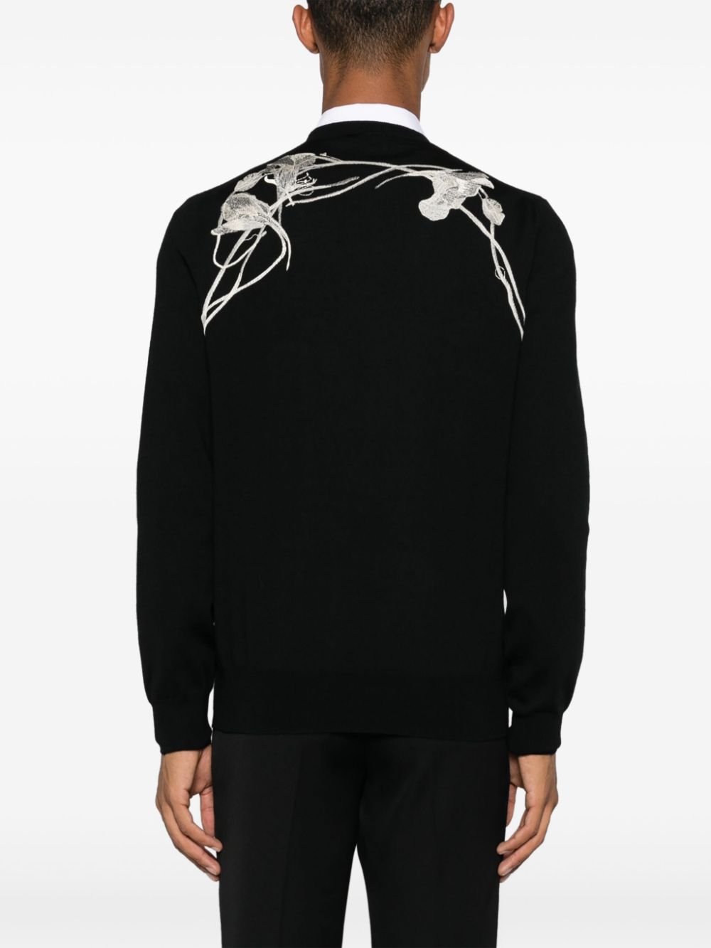 Alexander McQueen pressed flower harness sweater Men