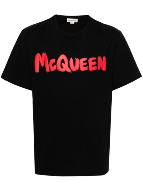 Alexander McQueen logo graffiti-print t-shirt