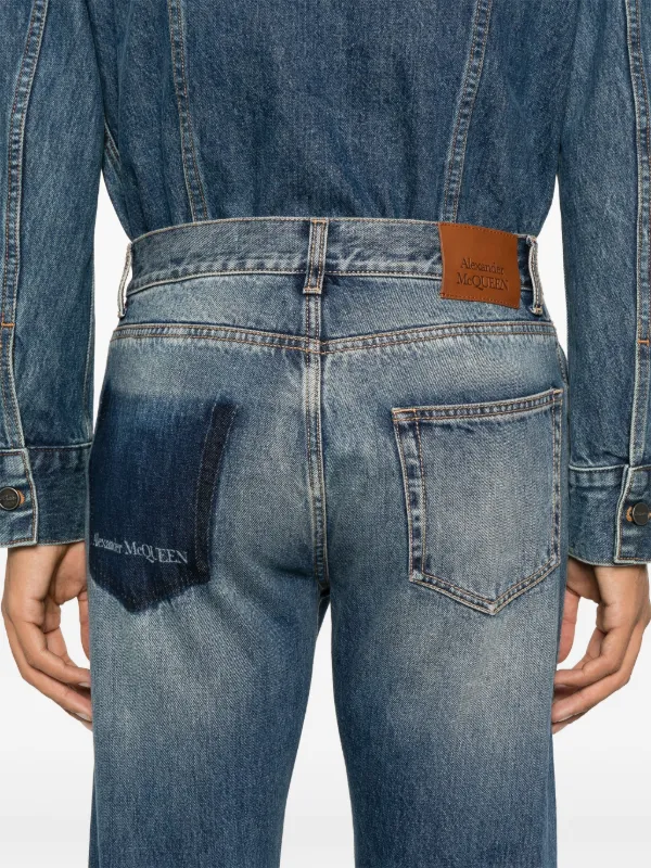 Alexander McQueen logo-print Jeans | Blue | FARFETCH