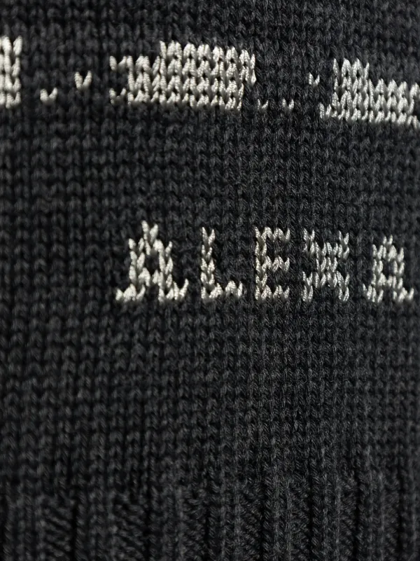 Alexander McQueen intarsia-knit Logo Sweater | Black | FARFETCH