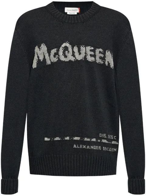 Alexander McQueen intarsia-knit logo sweater