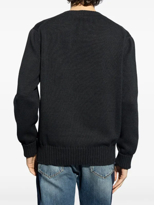 Alexander McQueen intarsia-knit Logo Sweater | Black