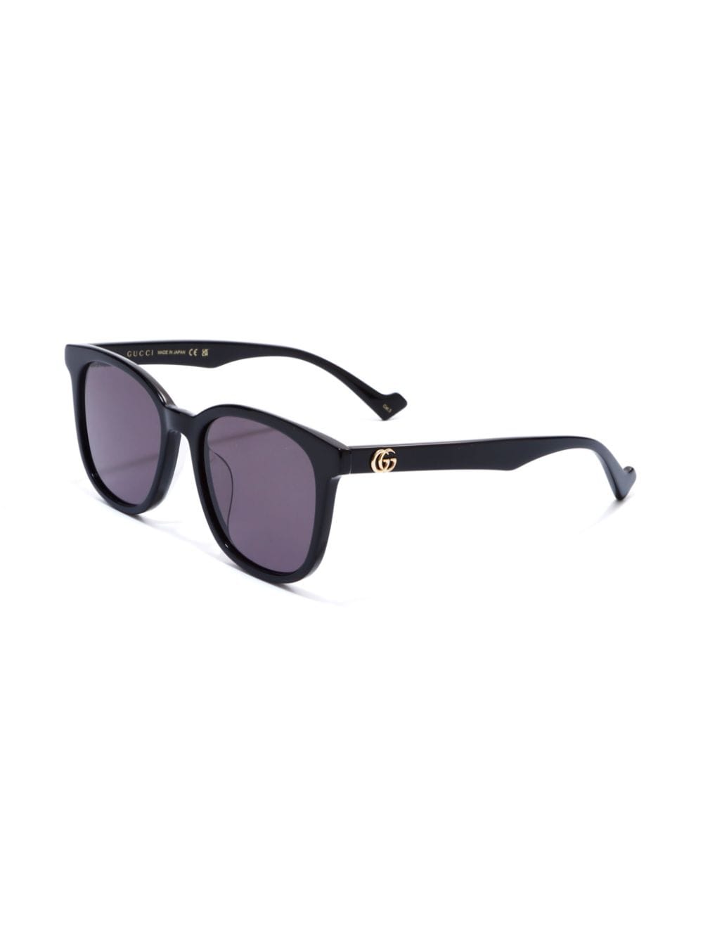 Gucci Pre-Owned Double GG zonnebril met rond montuur - Zwart