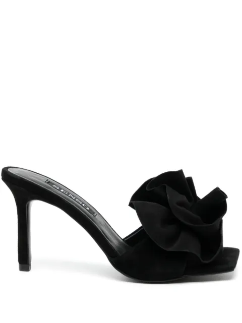Senso Harlow 100mm floral-appliqué mules