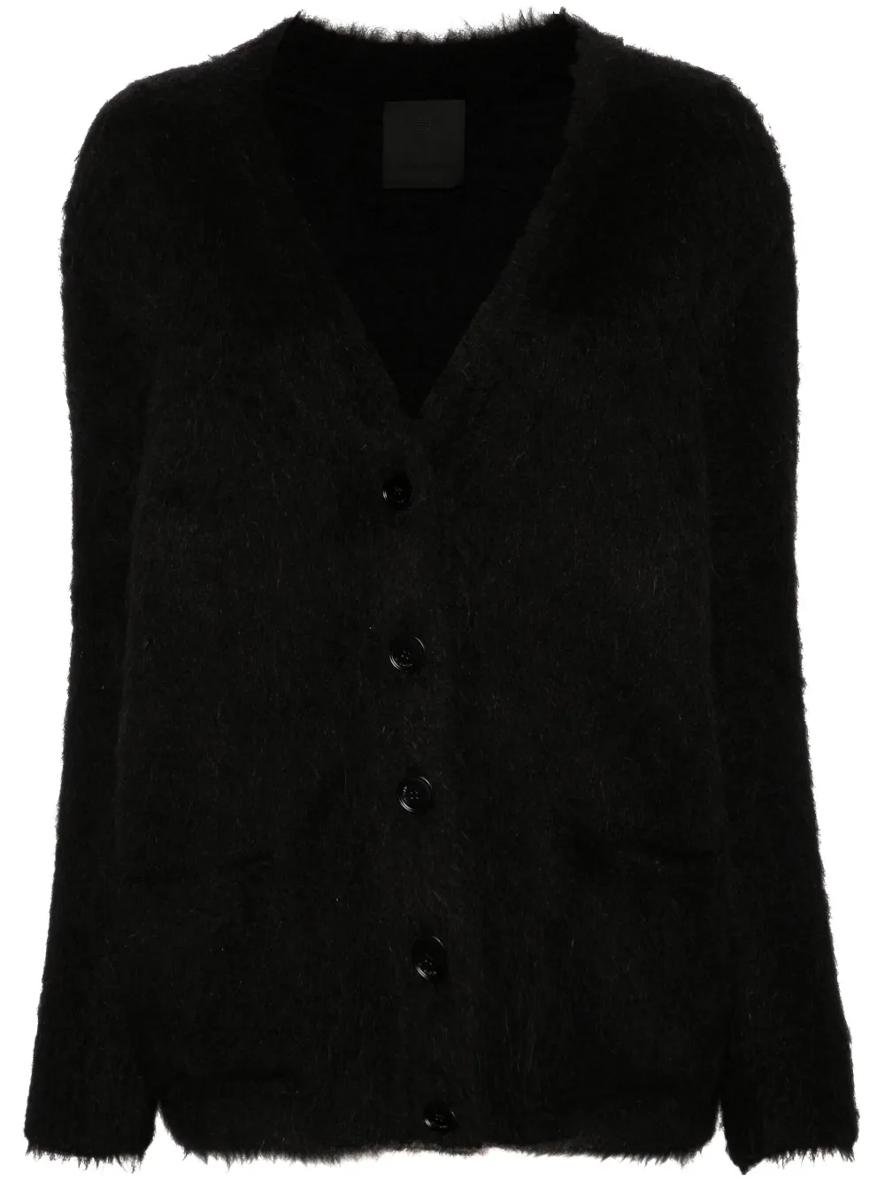 Givenchy cárdigan con efecto cepillado y cuello en V | negro | Image 1