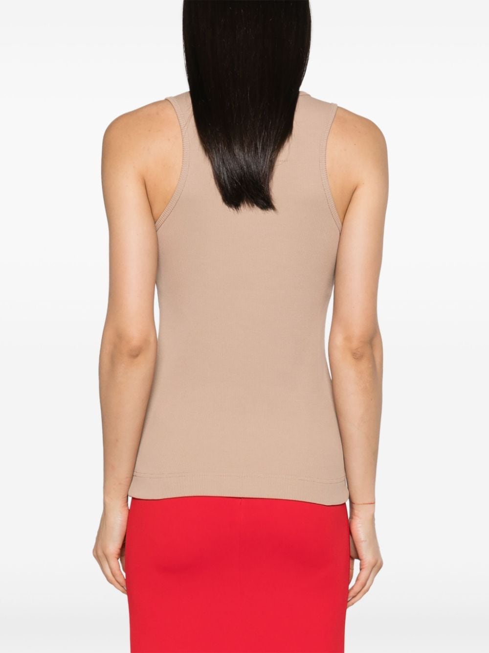 Shop Givenchy 4g-plaque Ribbed Tank Top In Neutrals