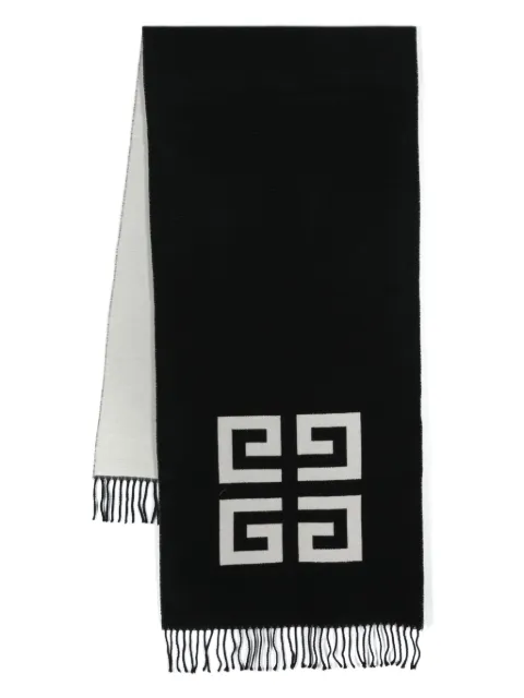 Givenchy 4G fringed wool scarf Men