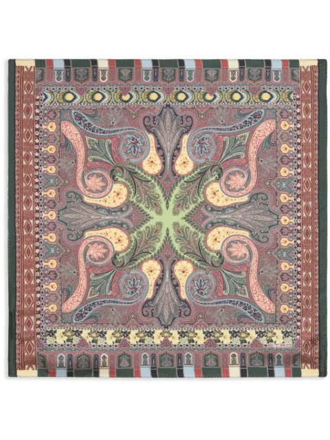 ETRO silk printed pocket square