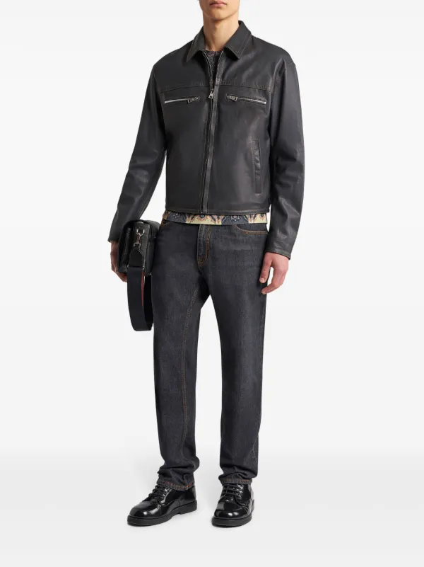 ETRO エトロ スウェード ジップアップ レザージャケット S ETRO(エトロ) レザージャケット(メンズ) - 海外通販のBUYMA