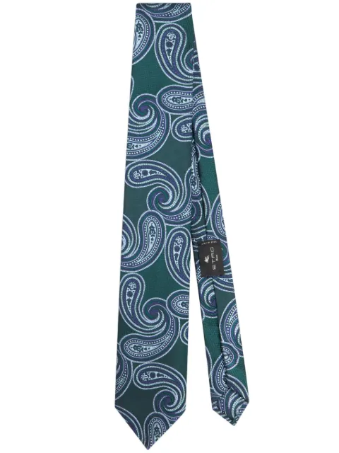 ETRO paisley-jacquard silk tie
