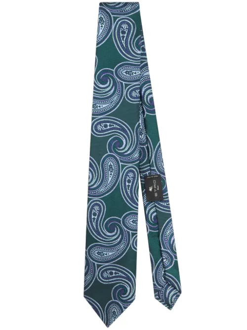 Cravate en soie à motif cachemire en jacquard - ETRO - Modalova