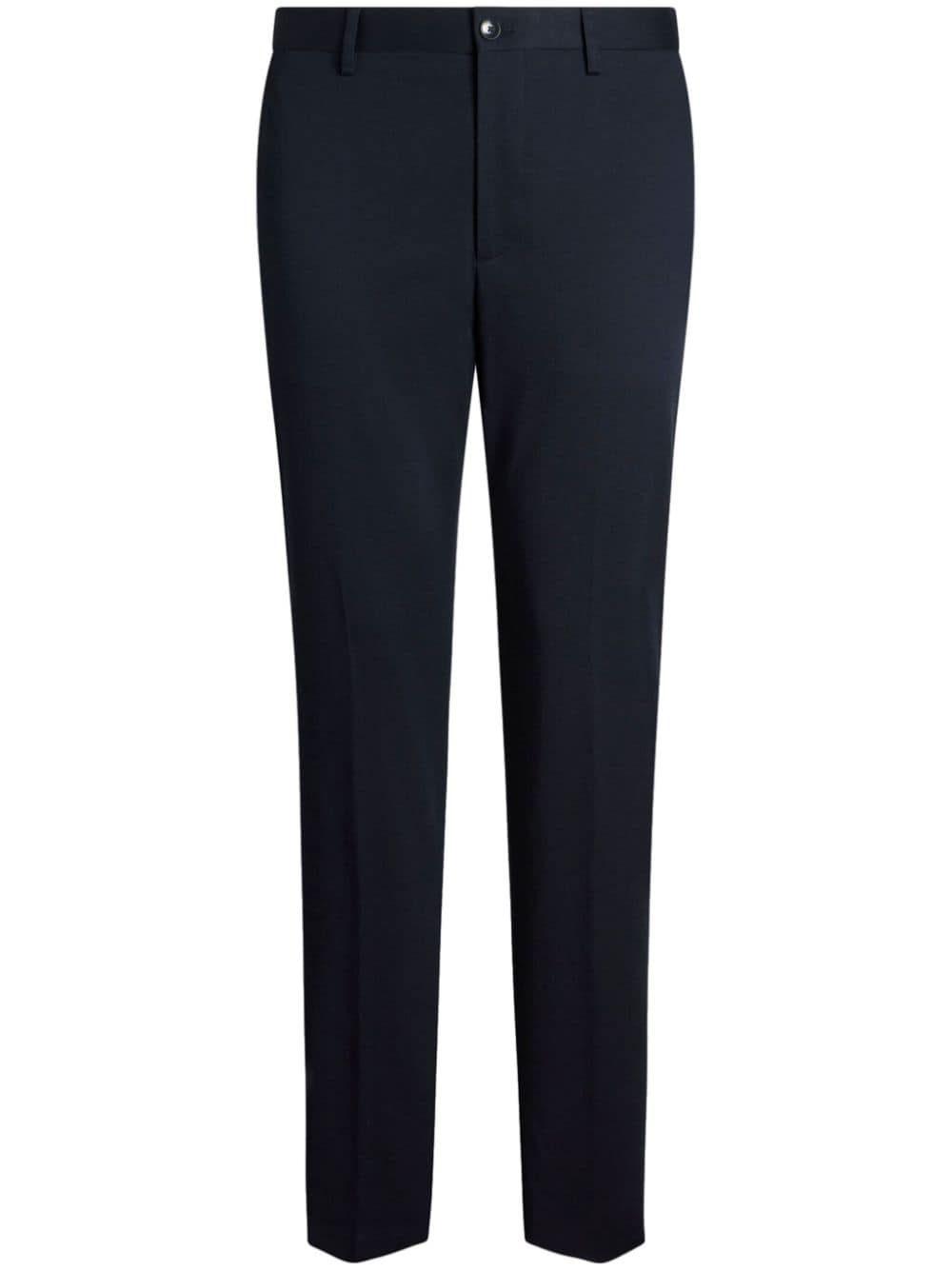 Etro Mid-rise Slim-cut Trousers In Blue
