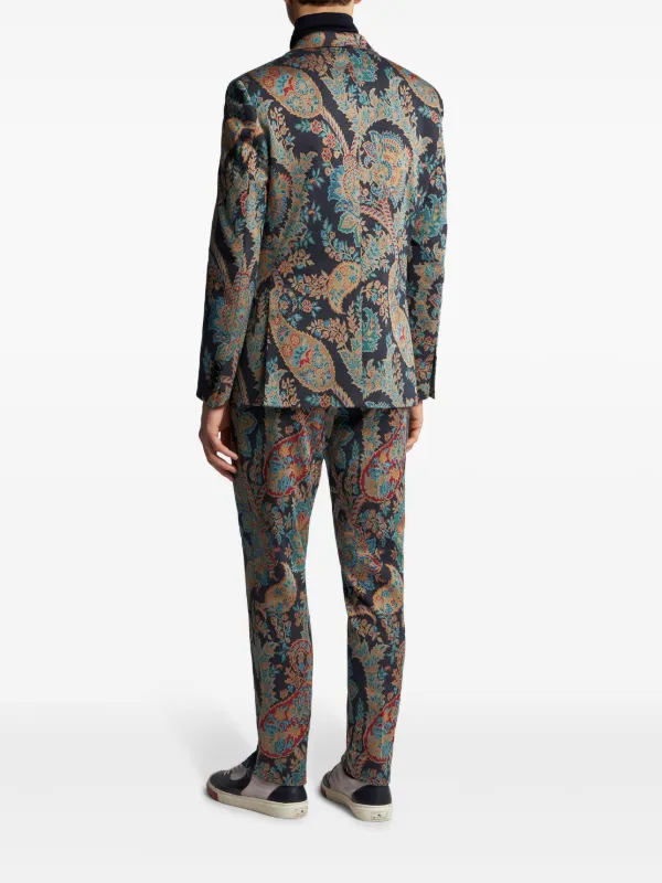 ETRO ペイズリー シングルジャケット | ブルー | FARFETCH JP ETRO ペイズリー シングルジャケット | ブルー | FARFETCH JP
