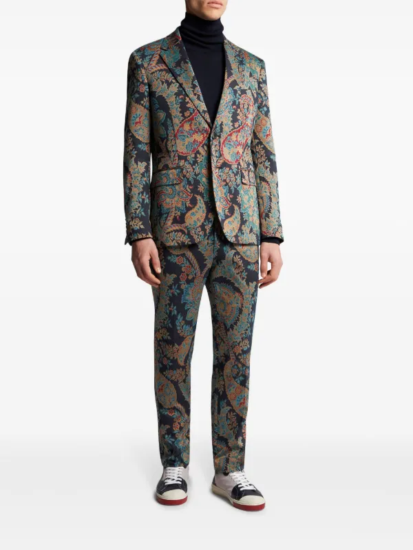 ETRO - ETRO エトロ モノグラム ペイズリー 総柄 テーラード