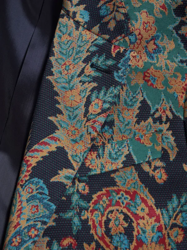 ETRO Floral paisley-jacquard single-breasted Blazer | Blue ETRO Floral paisley-jacquard single-breasted Blazer | Blue