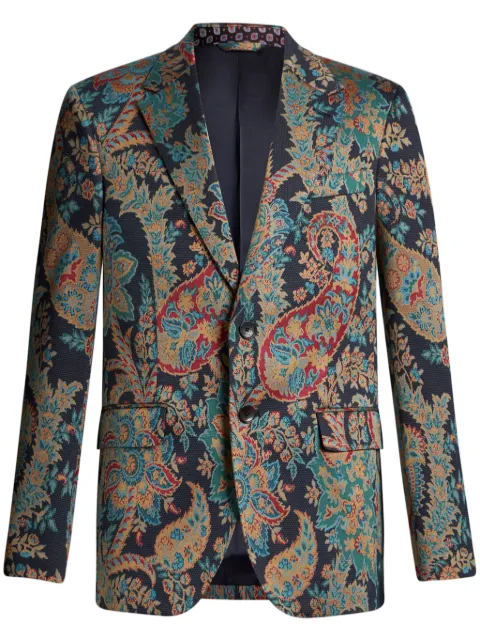 ETRO blazer con botones y motivo floral en jacquard