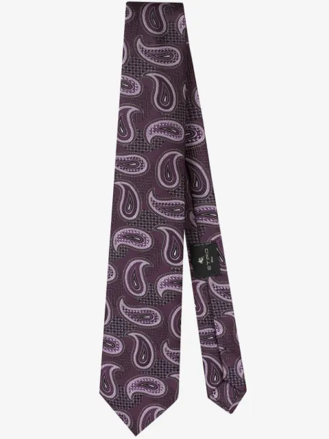 ETRO 佩斯理提花真丝领带