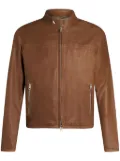 ETRO zip-up leather jacket - Brown