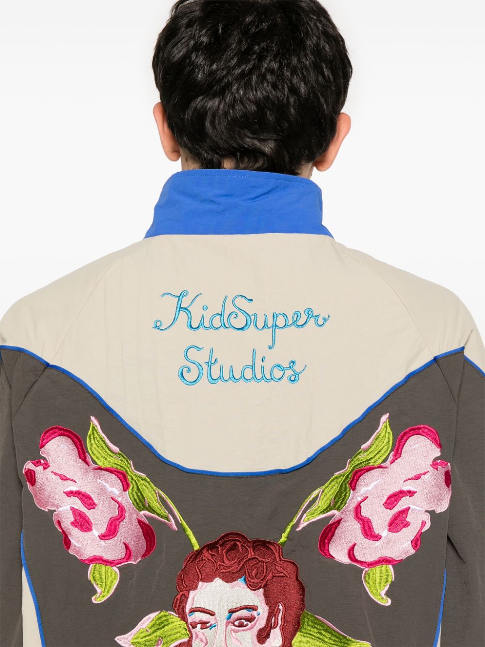 Shop Kidsuper Embroidered-detail Sport Jacket In Brown