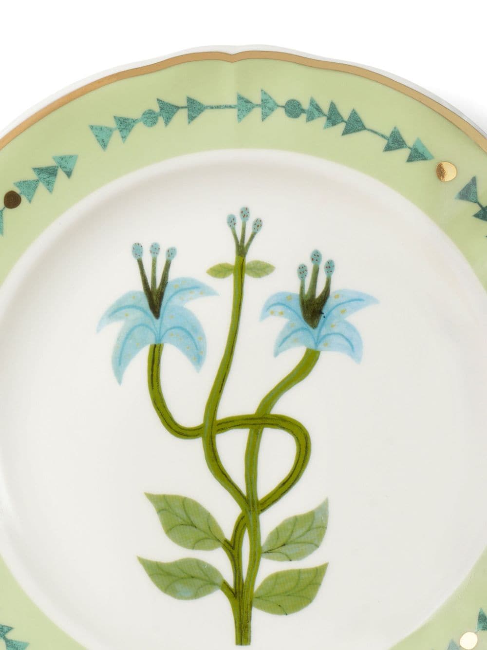 Shop Bitossi Home Botanica Porcelain Dessert Plate (20.5cm) In Green