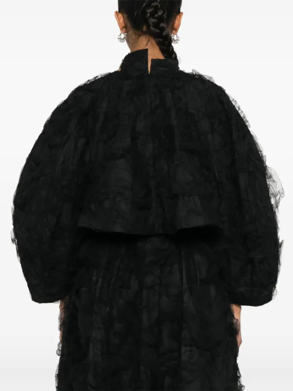 COMME DES GARCONS シフォンチュールデザインクロップドジャケット