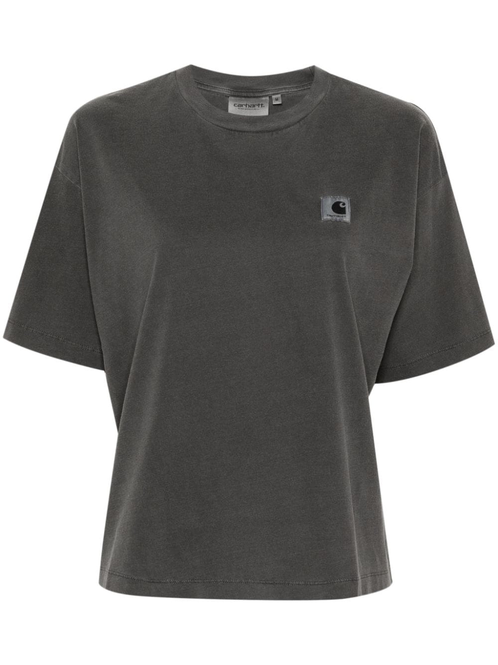 Carhartt Logo-patch Cotton T-shirt In Grey