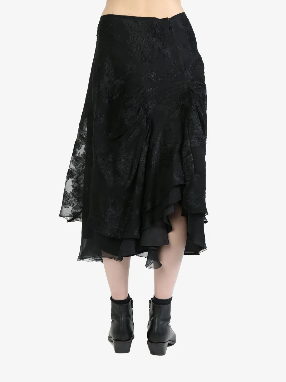 Marc Le Bihan Noir Asymmetric Skirt In Black