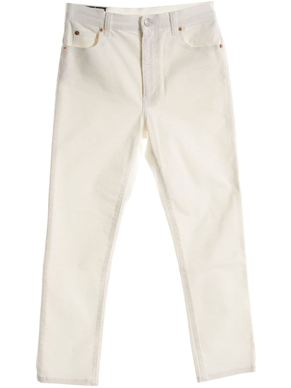 Pre-owned Gucci 2010s Classic Slim-legged Jeans In White